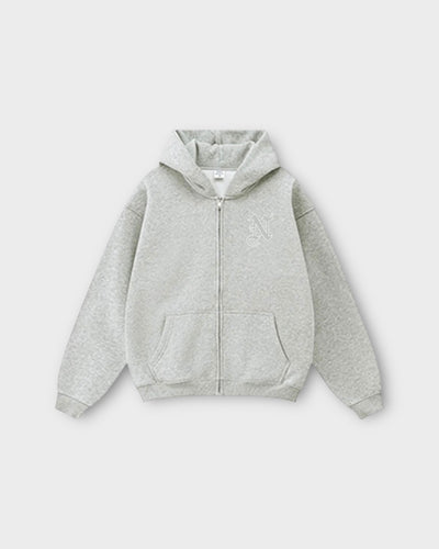 GREY NEVERLESS ARC LOGO ZIP UP