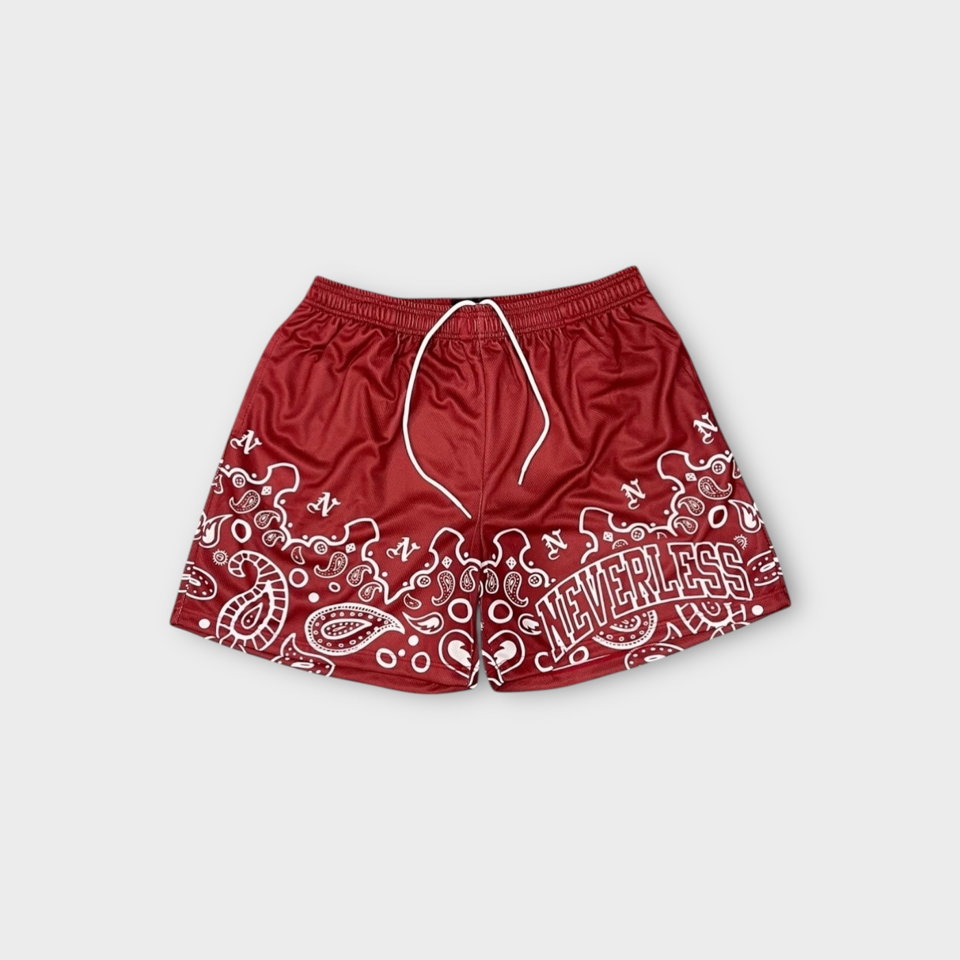 PAISLEY SHORTS BURGUNDY