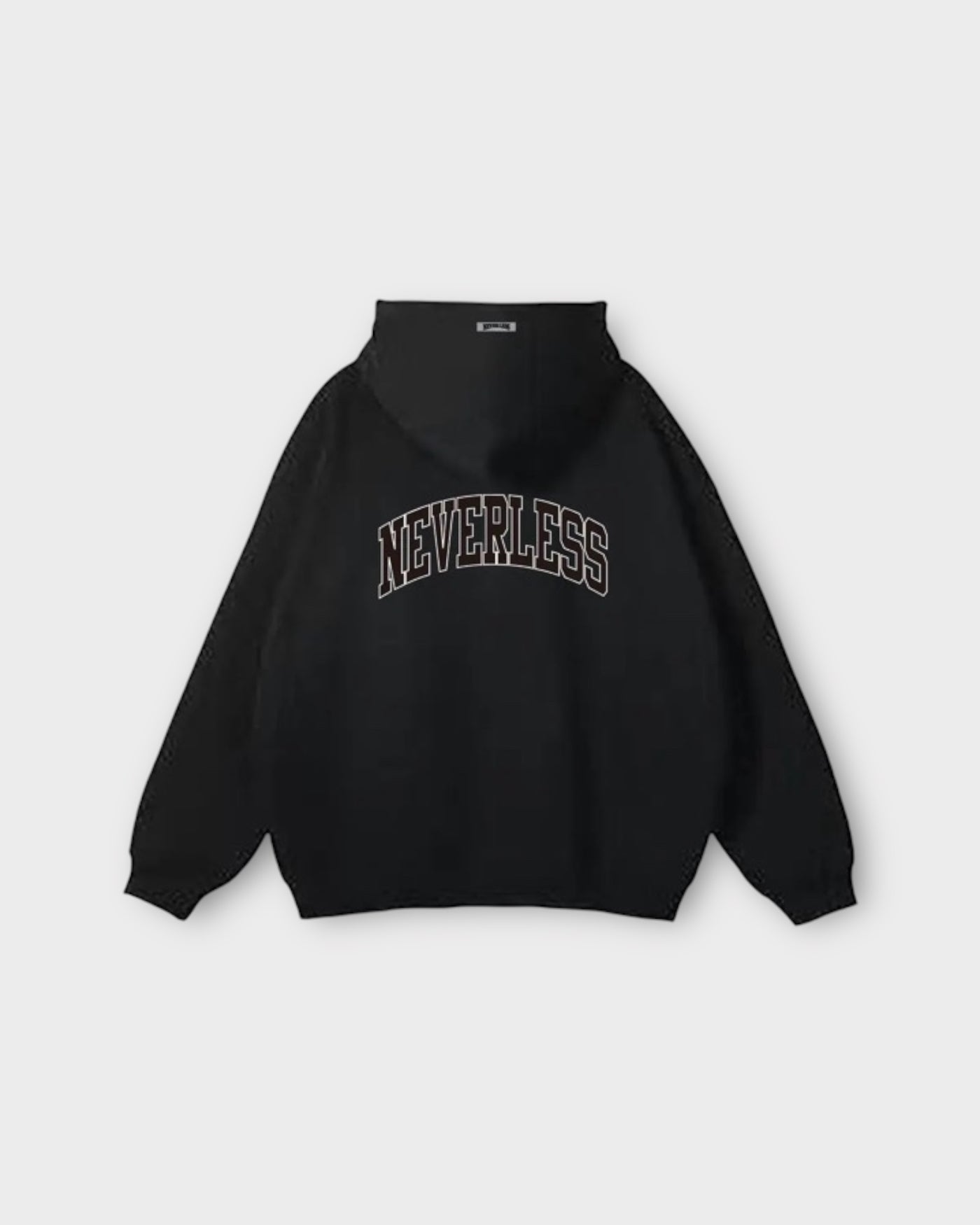 BLACK ARC LOGO ZIP UP HOODIE